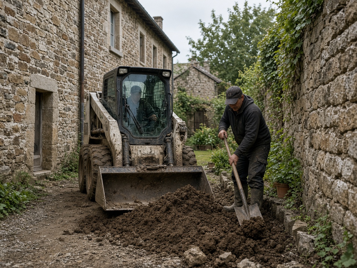 Bobcat ile Dar Alan Kazısı